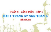 Bài 1 trang 57 SGK Toán 6 tập 1 Cánh Diều